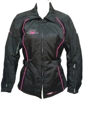 M2r jewel motorcycle jacket black pink 8